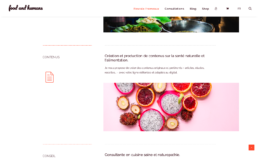 Création de site e-commerce - Food and Humans - À propos - In blossom