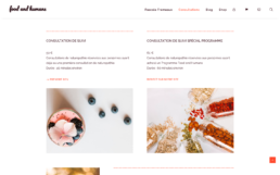 Création de site e-commerce - Food and Humans - Consultations Suivi et Programme - In blossom